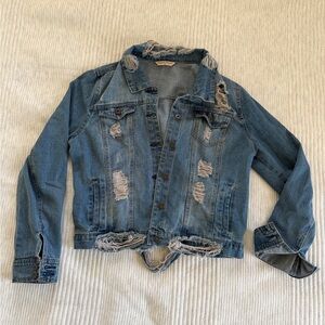 Highway Jeans Distressed Blue Jean Jacket